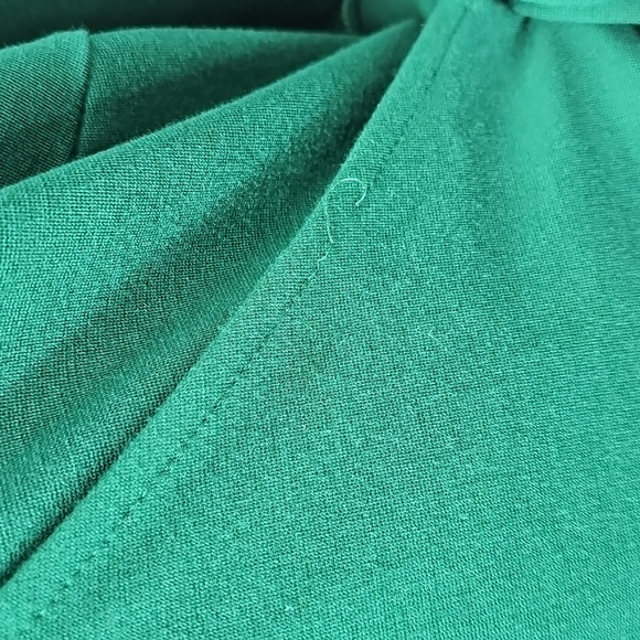 Eloquii Sz:16 Forest Green Flutter Sleeve Wrap Peplum Top Cottagecore Coquette - Picture 8 of 16